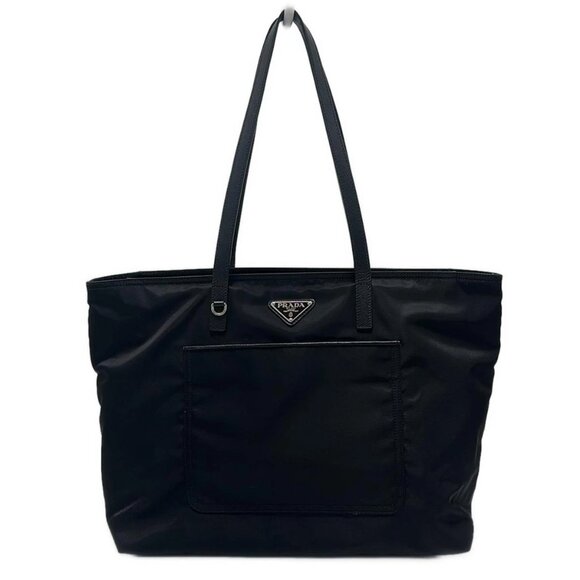 PRADA - Black Nylon Leather Shoulder Bag 593-071325 - Picture 1 of 8